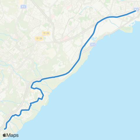 TITSA Intercambiador Acorán Costanera map