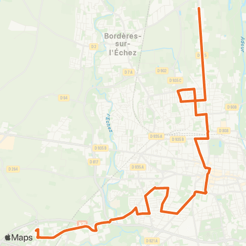 TLP Mobilités Bazet - Mairie Bastillac map