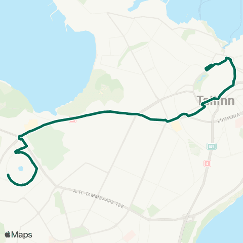 TLT Öö Balti Jaam - Väike-Õismäe map