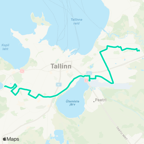 TLT Väike-Õismäe - Lennujaam - Priisle map