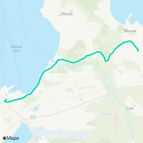 TLT Viru Keskus - Muuga Aedlinn map