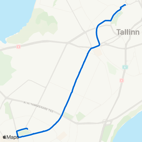 TLT Keskuse - Balti Jaam (Trollibuss) map