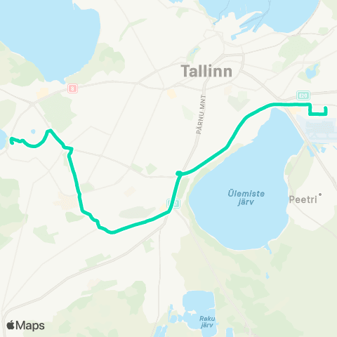 TLT Väike-Õismäe - Nõmme - Ülemiste map