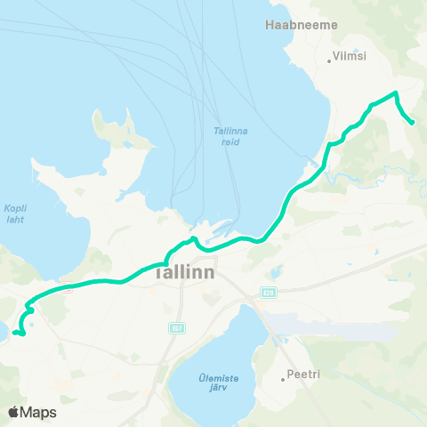 TLT Väike-Õismäe - Balti Jaam - Äigrumäe map