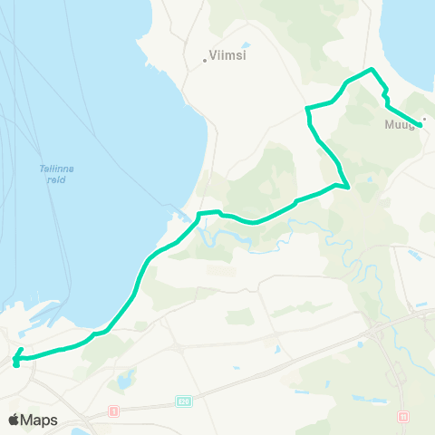 TLT Viru Keskus - Muuga map