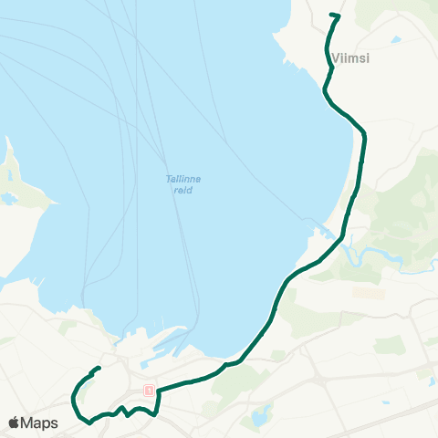 TLT Öö Balti Jaam - Viimsi Keskus map