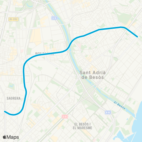 TMB La Sagrera - Gorg map