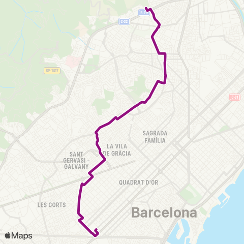 TMB Pl. Espanya / Canyelles map
