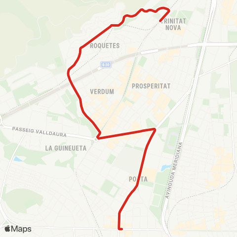 TMB Roquetes / Fabra i Puig map
