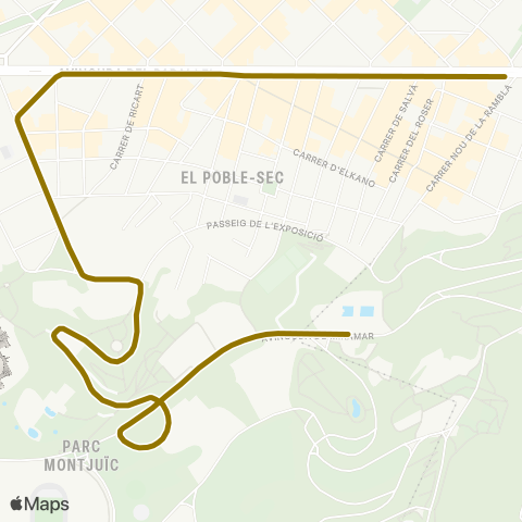 TMB Llançadora Funicular map