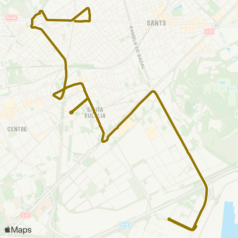 TMB L9 ZF - Can Tries - Collblanc map