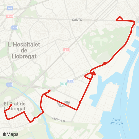 TMB Paral·lel / El Prat map