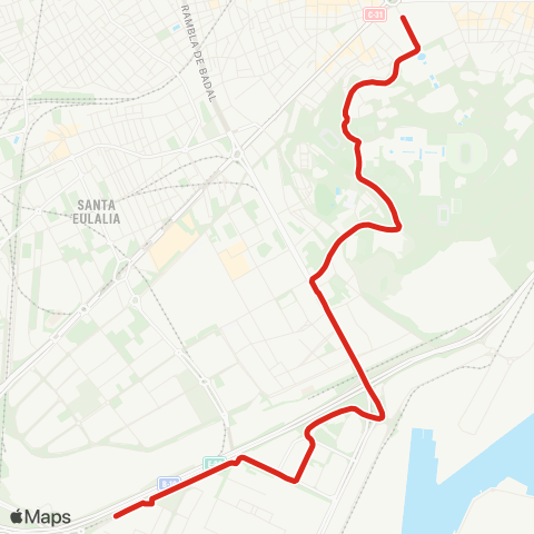 TMB Pl. Espanya / Parc Logístic map