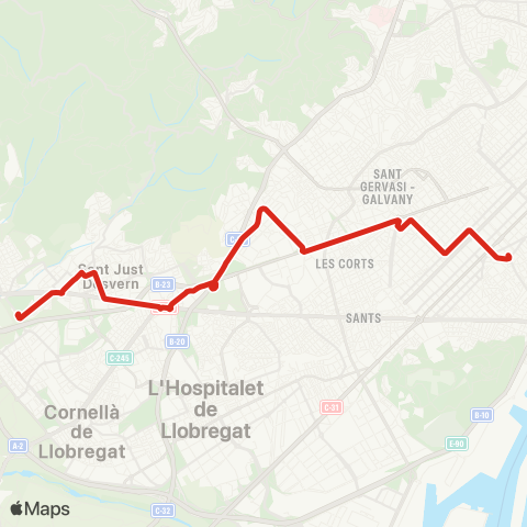 TMB Pl.Catalunya / Sant Joan Despí map