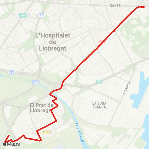 TMB Pl. Espanya / El Prat map