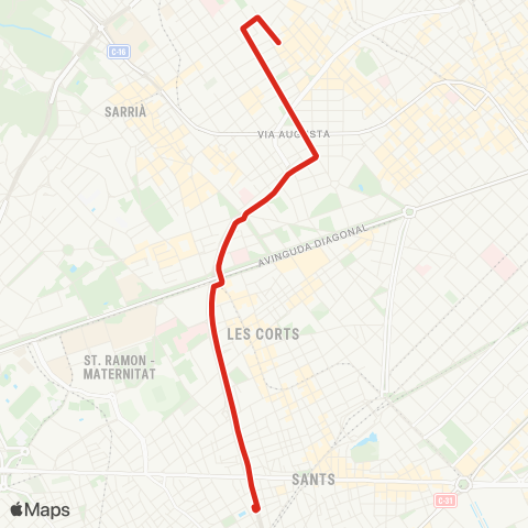 TMB Rambla de Badal / Bonanova map