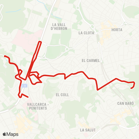 TMB La Teixonera map