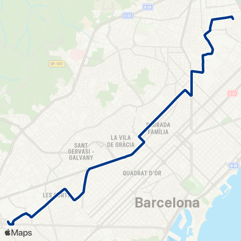 TMB Ernest Lluch / Bon Pastor map