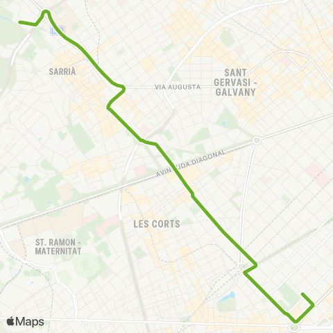 TMB Pl. Espanya / Sarrià map