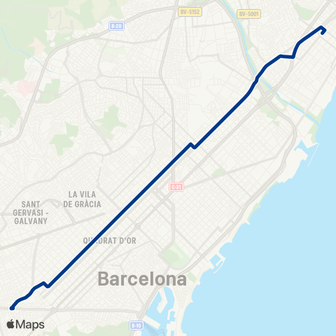 TMB Pl. Sants / Olímpic de Badalona map