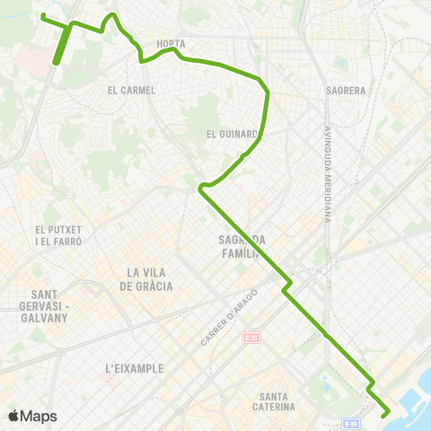 TMB Pg. Marítim / Montbau map