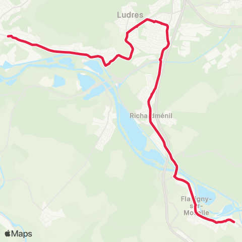 T'MM Ligne B scolaire - Pont-St-Vincent - Flavigny-s/-Moselle map