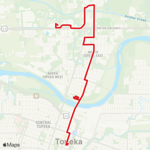 Topeka Metro North Kansas map