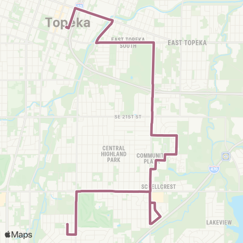 Topeka Metro California map