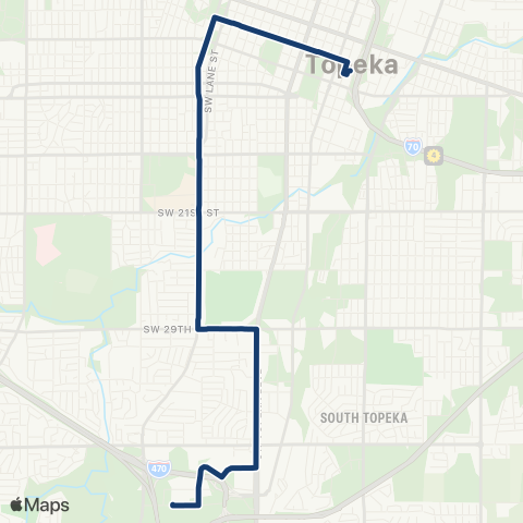 Topeka Metro Washburn map