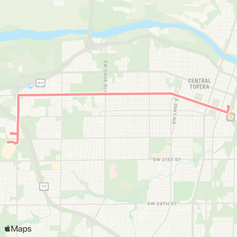Topeka Metro West 10th map