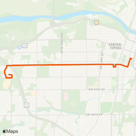 Topeka Metro Huntoon map