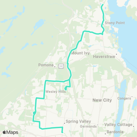 Transport of Rockland Spring Valley - Tomkins Cove map