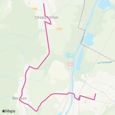 M Réso Pontcharra Lycée / Chapareillan Gare map