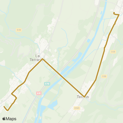Tougo - Lignes scolaires Goncelin, Tencin / Lumbin ESAT Grésivaudan map