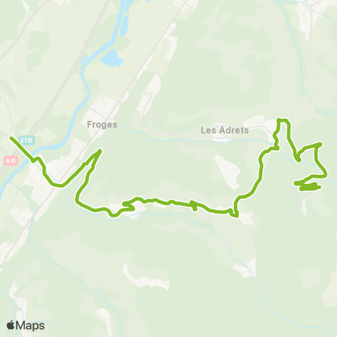 M Réso Rafour Croizat / les 7 Laux Prapoutel Parking Navettes map
