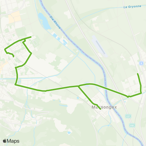 Transports Publics du Chablais Monthey, Gare Cff - Bex, Sous-Gare map