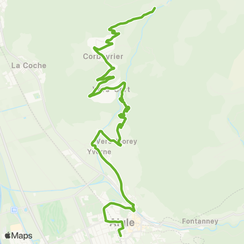 Transports Publics du Chablais Corbeyrier, Luan - Aigle, Gare map
