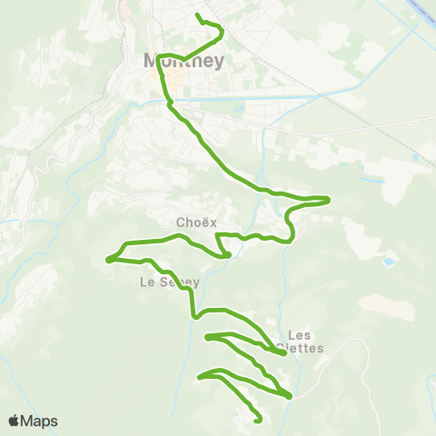Transports Publics du Chablais Monthey, Gare Cff - Les Cerniers, Restaurant map
