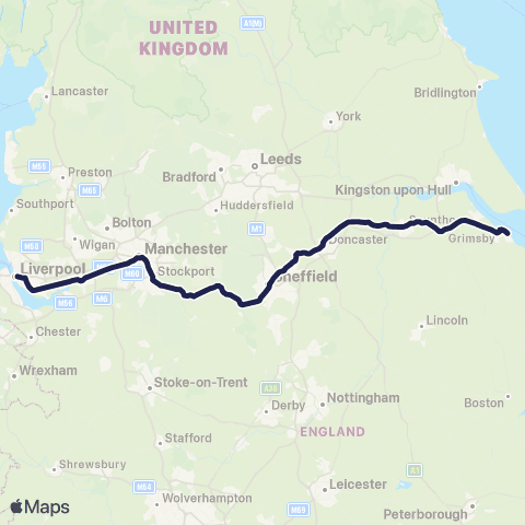 TransPennine Express Transpennine Express map
