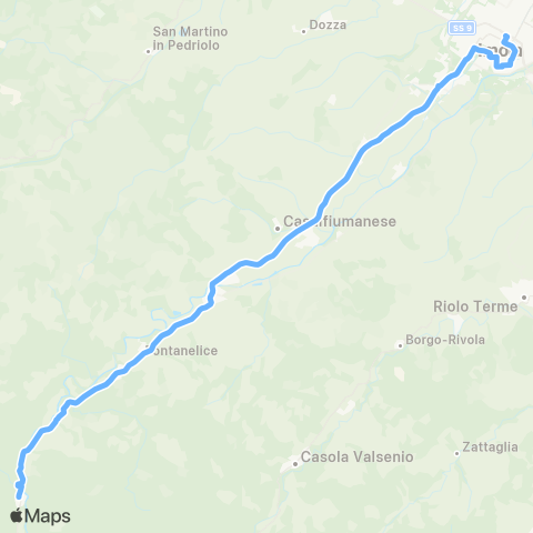 Tper BO Imola (Zona Scolastica) - Castel del Rio map