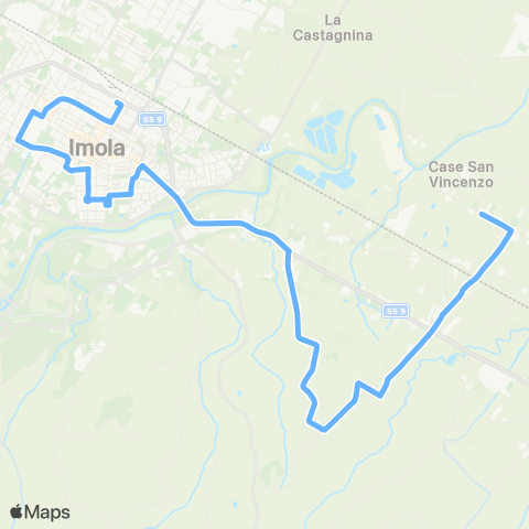 Tper BO Imola Autostazione - (Zona Scolastica) - Zello map