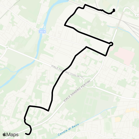 Tper BO Istituto Luxemburg - Santa Viola - Rotonda Malaguti map