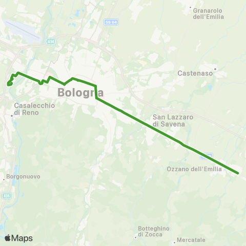 Tper BO Casteldebole - San Lazzaro Pertini / San Lazzaro Stazione Caselle / (S. Camillo) / (Ozzano) map