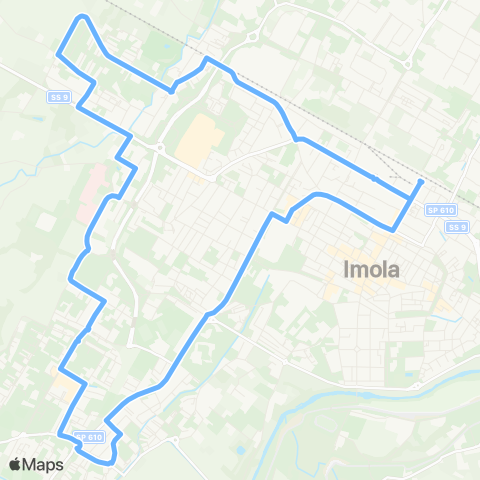 Tper BO Circolare Destra_Stazione - Pedagna - Ospedale - Zolino - Stazione - Campanella - Rivazza - Piscina - Saffi CUP - Stazione map