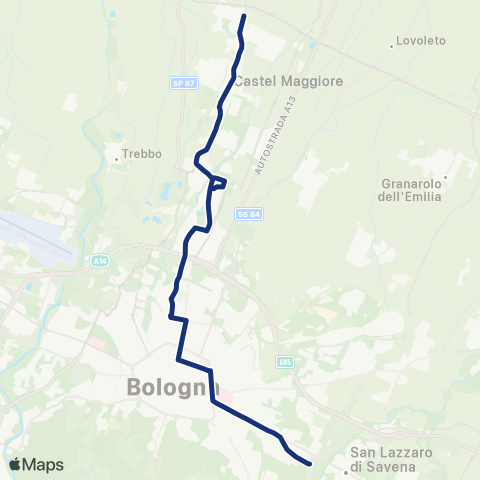 Tper BO Byron / Corticella Stazione - Mazzini - Piazzale Atleti Azzurri / Genova map