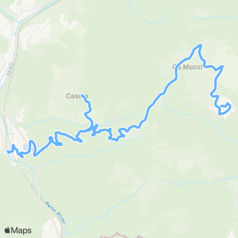 Tper BO Porretta Terme - Casola - Lizzo - Castel di Casio map