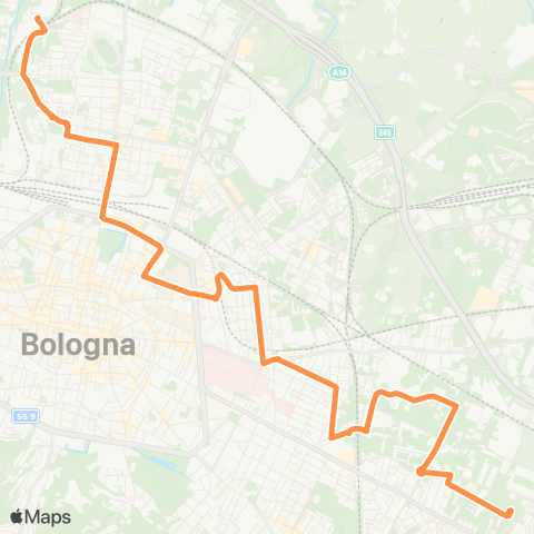 Tper BO Rotonda C.N.R. / Stazione Centrale - Cirenaica - Fossolo - Bombicci map