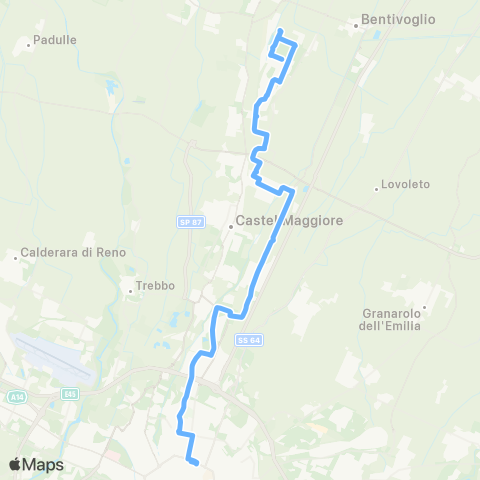 Tper BO Bologna - Z.I. Saliceto - Centergross - Interporto map