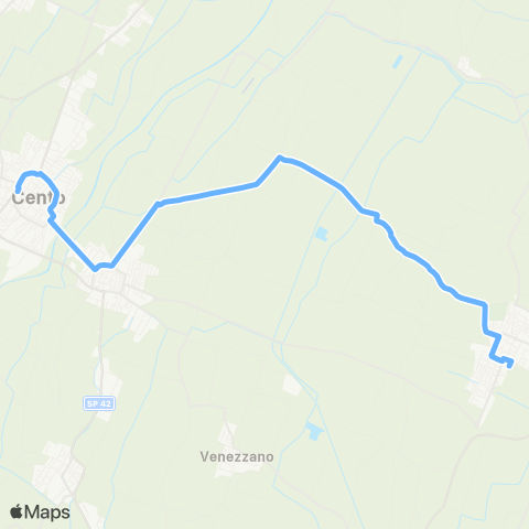 Tper BO Cento - Pieve di Cento - Poggetto - San Pietro in Casale map