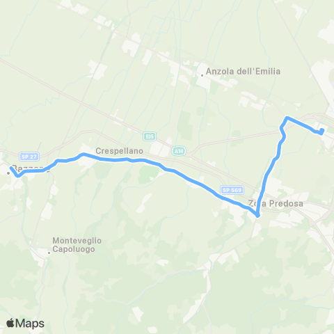 Tper BO Bologna - Rigosa - Pilastrino di Zola - (Bazzano) map